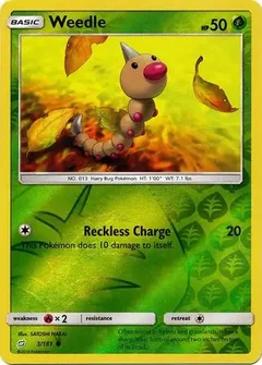 Weedle Reverse Holo 3