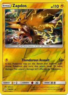 Zapdos Reverse Holo 40