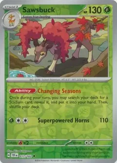 Sawsbuck Reverse Holo 017