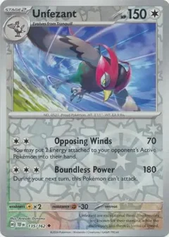 Unfezant Reverse Holo 135