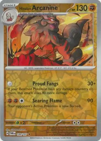 Hisuian Arcanine Reverse Holo