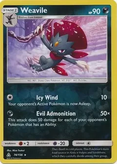 Weavile Reverse Holo 74
