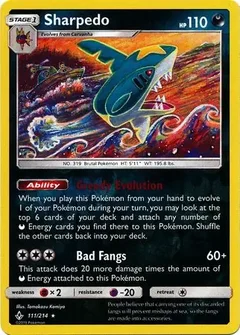 Sharpedo Reverse Holo 111