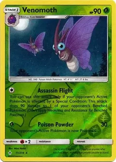 Venomoth Reverse Holo 11