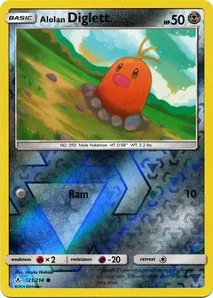 Alolan Diglett Reverse Holo 121