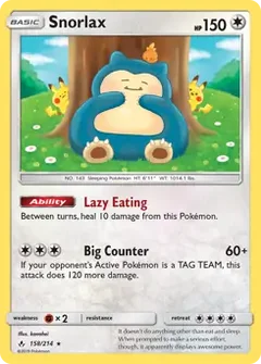 Snorlax Holo 158