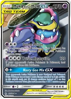 Full Art Muk & Alolan Muk GX 197