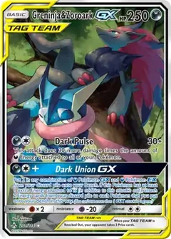 Full Art Greninja & Zoroark GX 201