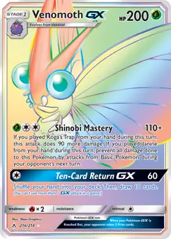 Venomoth GX Secret