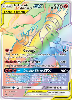 Reshiram & Charizard GX Secret