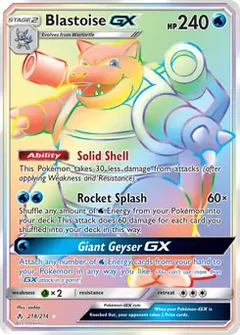 Blastoise GX Secret 218