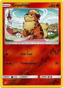 Growlithe Reverse Holo 21