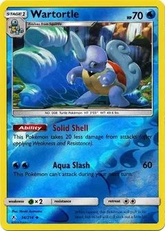 Wartortle Reverse Holo 34