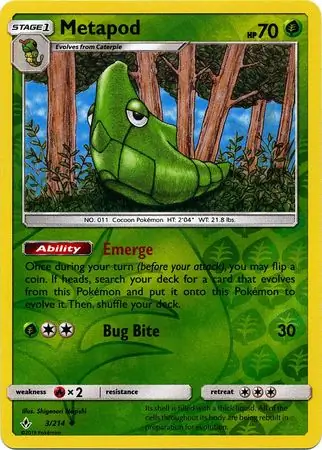 Metapod Reverse Holo