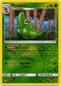 Metapod Reverse Holo 3