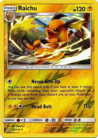 Raichu Reverse Holo