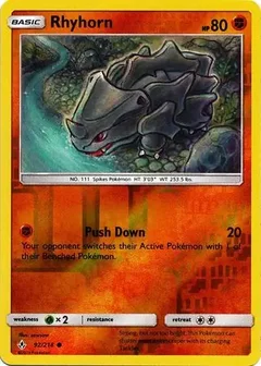 Rhyhorn Reverse Holo 92