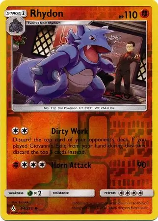 Rhydon Reverse Holo