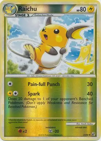 holographic raichu pokemon card value PSA 8 NM - MT main image 1