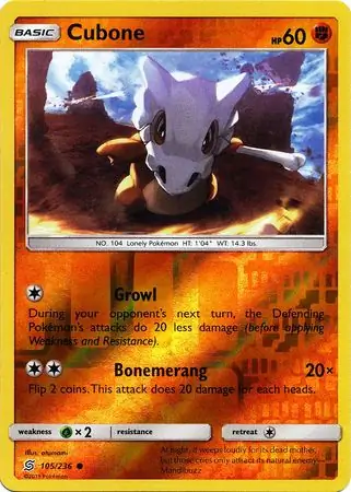 Cubone Reverse Holo