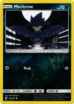 Murkrow Reverse Holo 129
