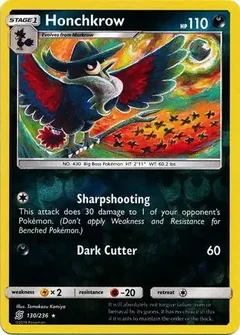 Honchkrow Reverse Holo 130