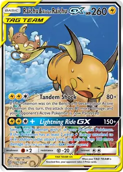 Full Art Raichu & Alolan Raichu GX