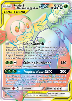 Rowlet & Alolan Exeggutor GX Secret