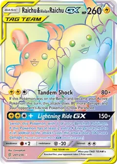 Raichu & Alolan Raichu GX Secret 241