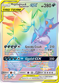 Mega Sableye & Tyranitar GX Secret