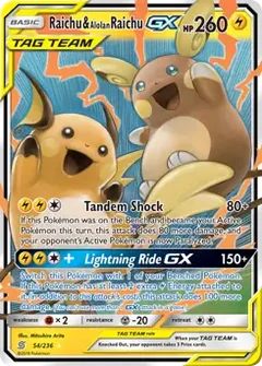 Raichu & Alolan Raichu GX 54