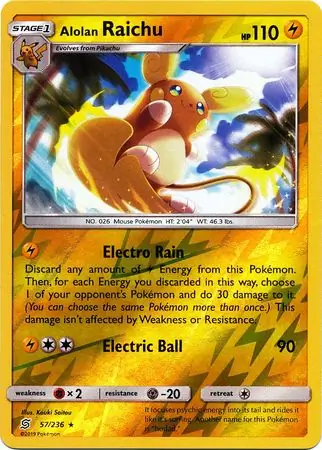 Alolan Raichu Reverse Holo