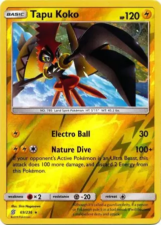 Tapu Koko Reverse Holo