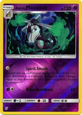 Alolan Marowak Reverse Holo