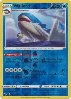 Wailord Reverse Holo 032