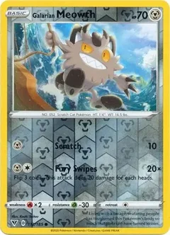 Galarian Meowth Reverse Holo 112