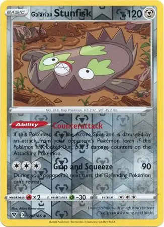 Galarian Stunfisk Reverse Holo