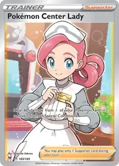 Full Art Pokemon Center Lady 185