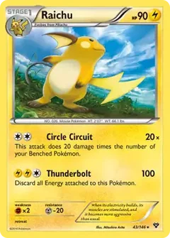 Raichu Holo 43