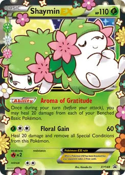 PokeDATA - Check current Pokemon card values for Shaymin EX XY148!