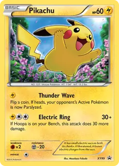 Pikachu, XY Black Star Promos #XY89 Pokémon card